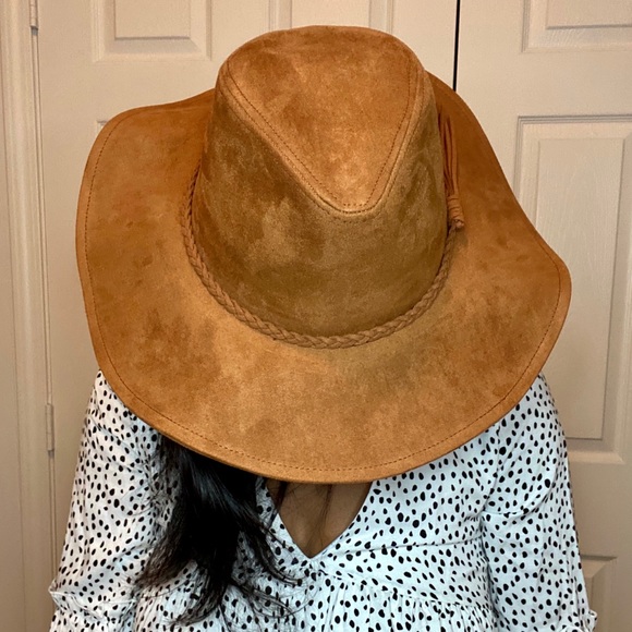 NWT Braided Faux Suede Tan Hat